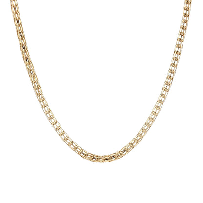 23" Woven Lattice Link Necklace 14k Yellow Gold