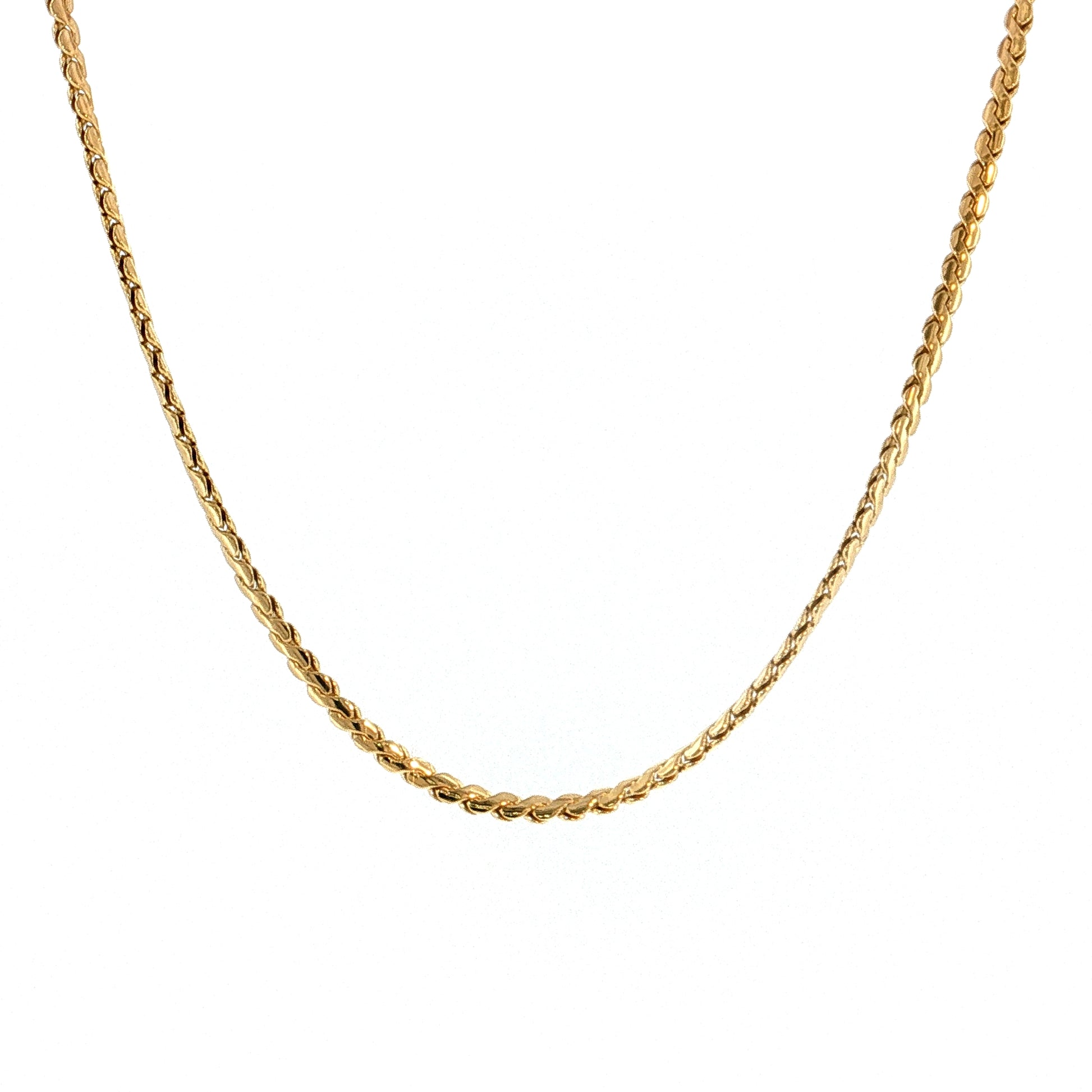 24.5" Woven S Link Chain Necklace 18k Yellow Gold