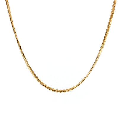 24.5" Woven S Link Chain Necklace 18k Yellow Gold