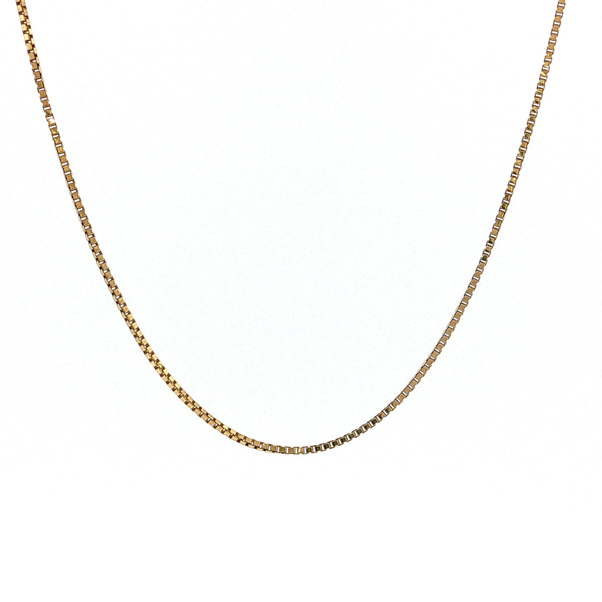 26" Box Chain Necklace 18k Yellow Gold