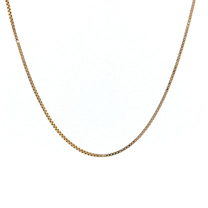 26" Box Chain Necklace 18k Yellow Gold