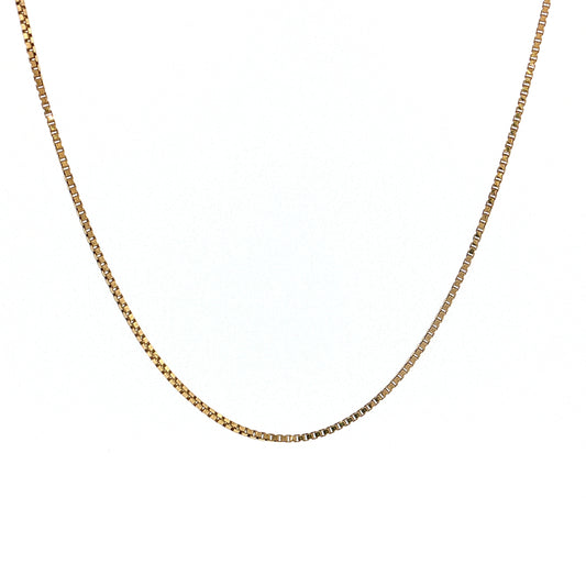 26" Box Chain Necklace 18k Yellow Gold