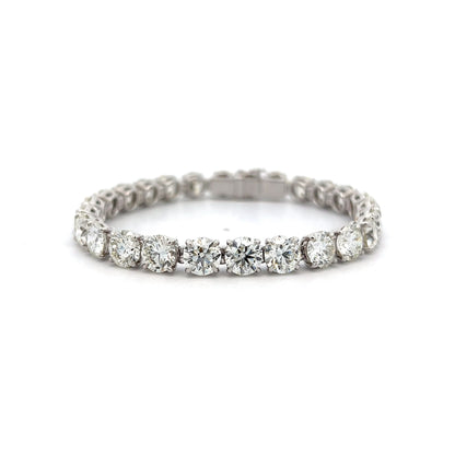 26 Carat Diamond Tennis Bracelet in 18k White Gold