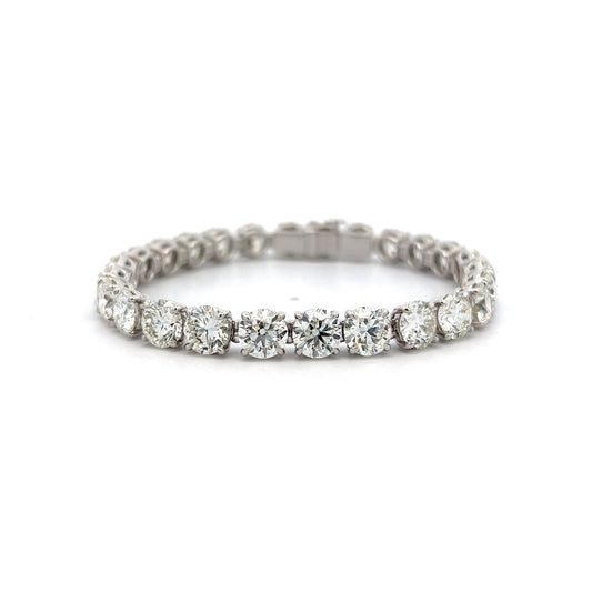 26 Carat Diamond Tennis Bracelet in 18k White Gold
