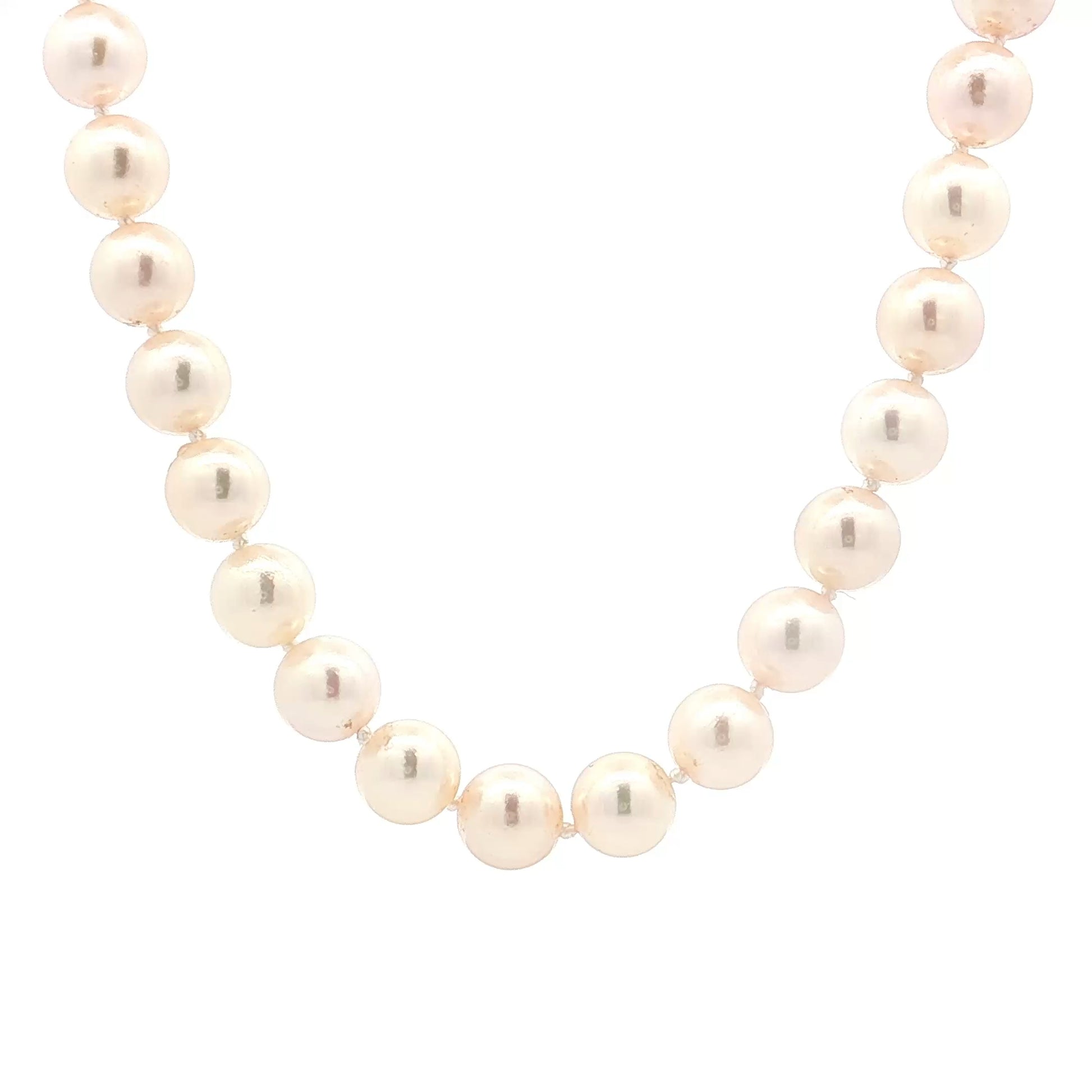 26 Inch Akoya Pearl Necklace 14k Yellow Gold