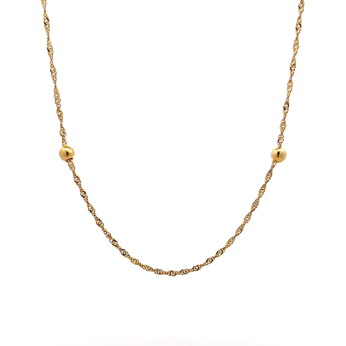 26" Singapore Chain Necklace 18k Yellow Gold