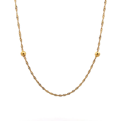 26" Singapore Chain Necklace 18k Yellow Gold