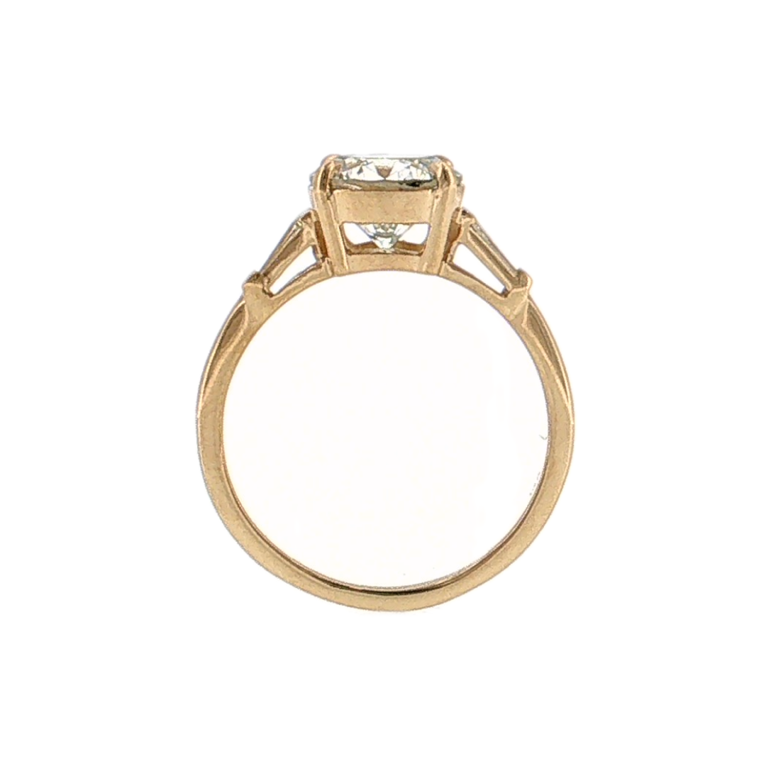 2.02 Carat Round Brilliant Diamond Engagement Ring 14k