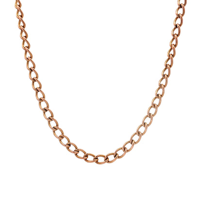 27 Inch Antique Victorian Curb Link Chain Necklace 9k