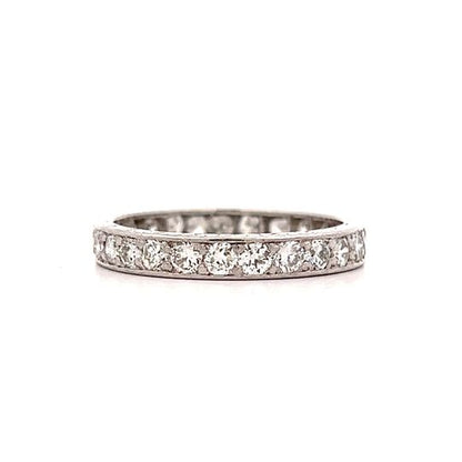 1.56 Vintage Diamond Eternity Wedding Band in Platinum