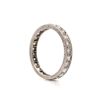 1.56 Vintage Diamond Eternity Wedding Band in Platinum