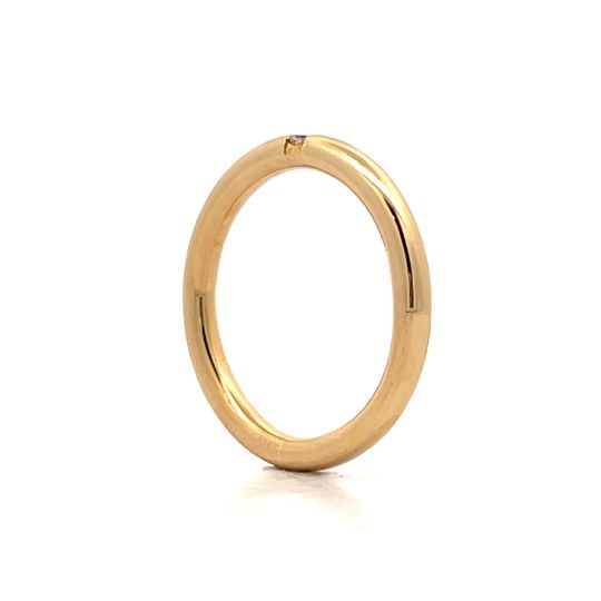 .025 Flush Set Solitaire Diamond Band in 14k Yellow Gold