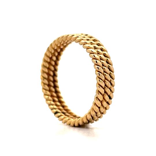 Tripe Rope Stacking Ring in 18k Yellow Gold