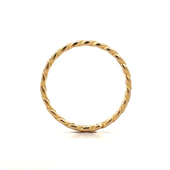 Curb Link Chain Stacking Ring in 14k Yellow Gold