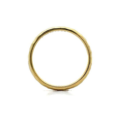 Hammered Finish Stacking Ring in 18k Yellow Gold