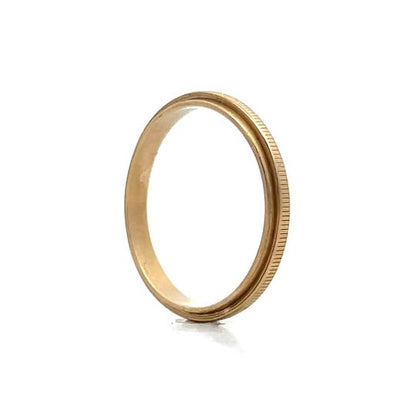 Vintage 1950's Coin Edge Wedding Band in 14k