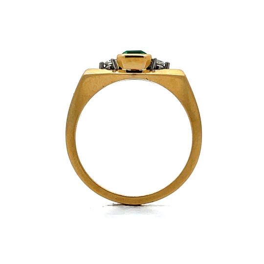 .55 Square Cut Emerald Cocktail Ring in 18k Yellow Gold