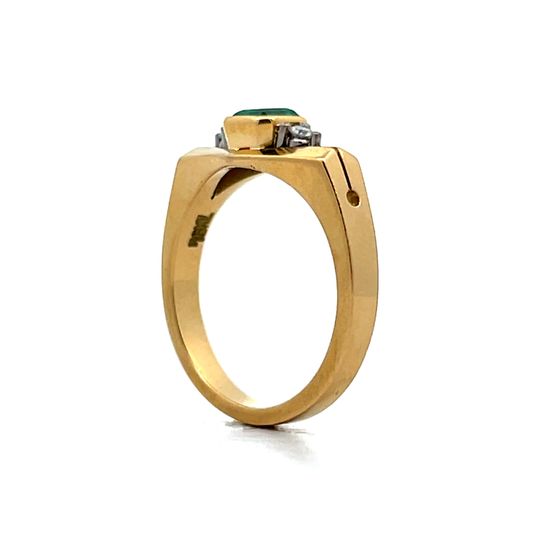 .55 Square Cut Emerald Cocktail Ring in 18k Yellow Gold