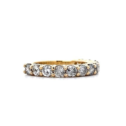 1.32 Salt & Pepper Diamond Wedding Band in 14k Yellow Gold