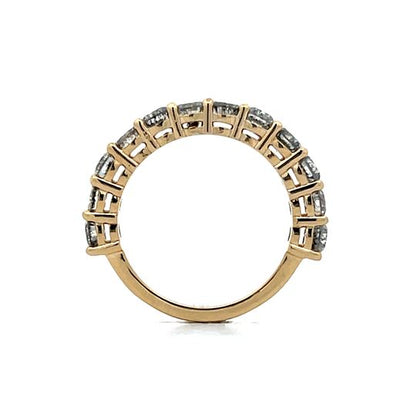 1.32 Salt & Pepper Diamond Wedding Band in 14k Yellow Gold