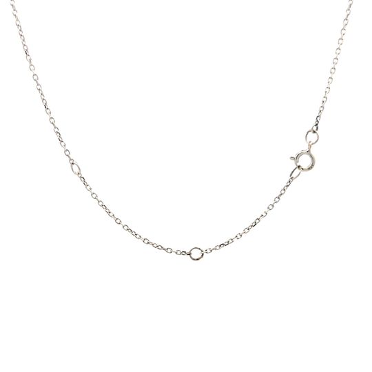 Mother of Pearl Hamsa Necklace in 14k White Gold