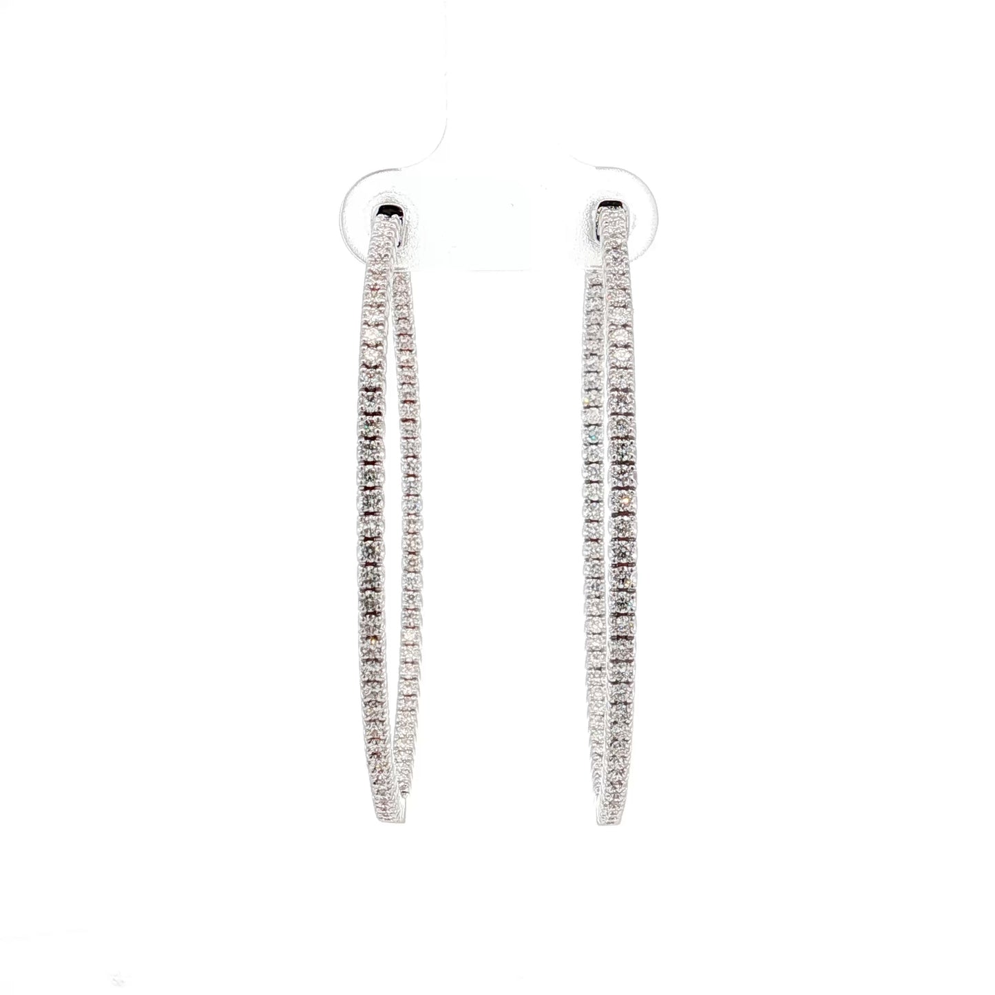 2 Carat Diamond Inside-Out Hoop Earrings in 14k