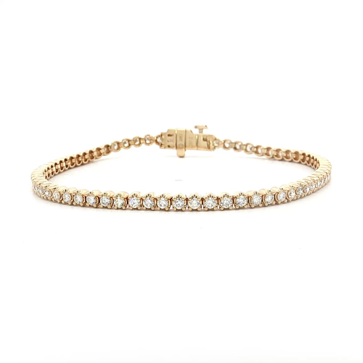 2 Carat Diamond Tennis Bracelet in 14k Yellow Gold