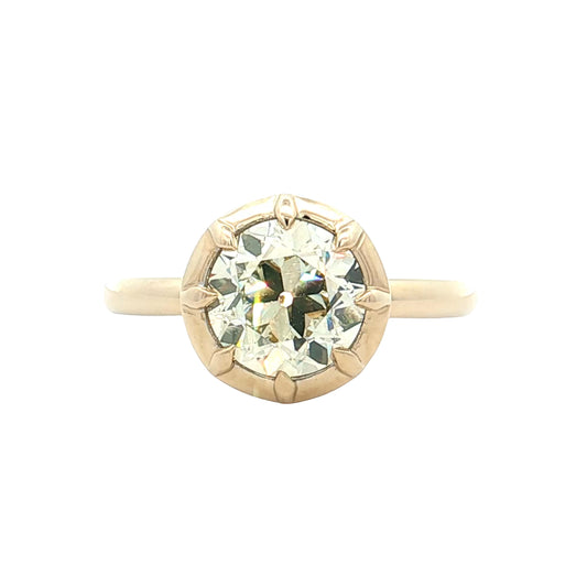 2 Carat GIA Old European Diamond Engagement Ring 14k