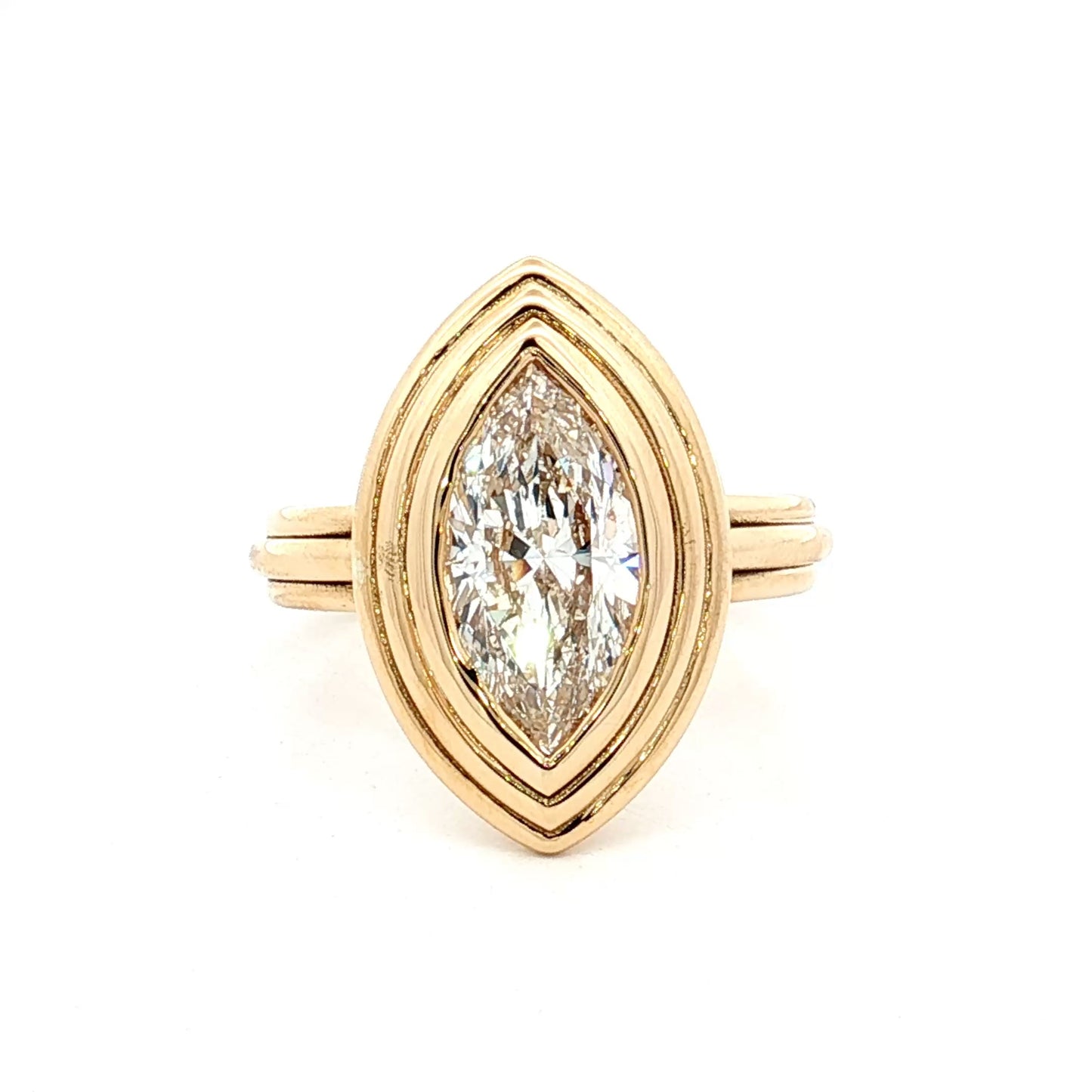 2 Carat Marquise Diamond Solitaire Engagement Ring 18k