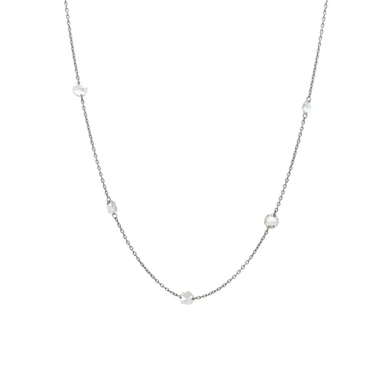 2 Carat Rose Cut Diamond Necklace in 18k