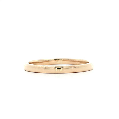2mm Flat Edge Wedding Band 14k Yellow Gold