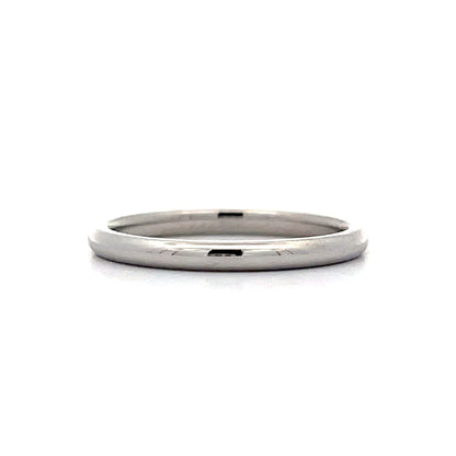 2mm Half Round Wedding Band in Platinum