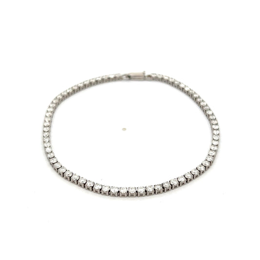 3.00 Round Brilliant Diamond Bracelet in 14k