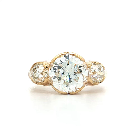3.03 GIA Transitional Diamond Engagement Ring 18k