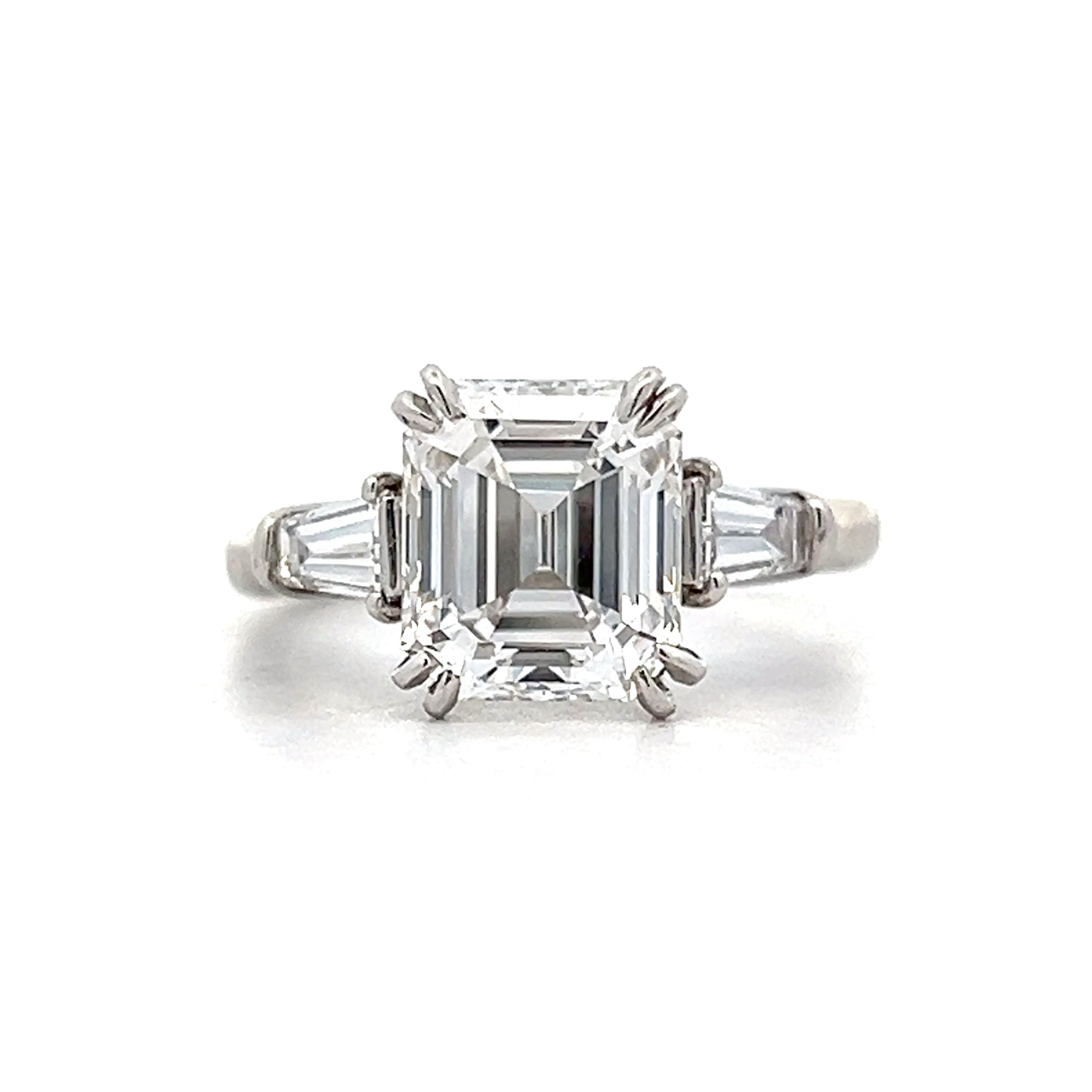 3.07 Harry Winston Emerald Cut Diamond Engagement Ring – Filigree Jewelers