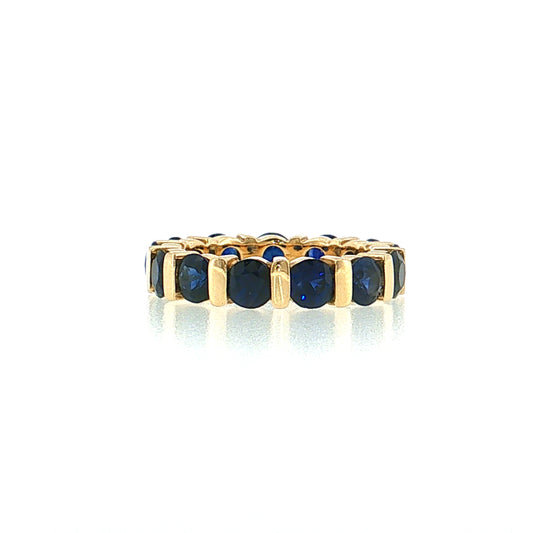 3.25 Blue Sapphire Eternity Stacking Band 14k