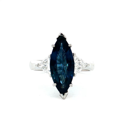 3.33 Marquise Sapphire Engagement Ring in 18k