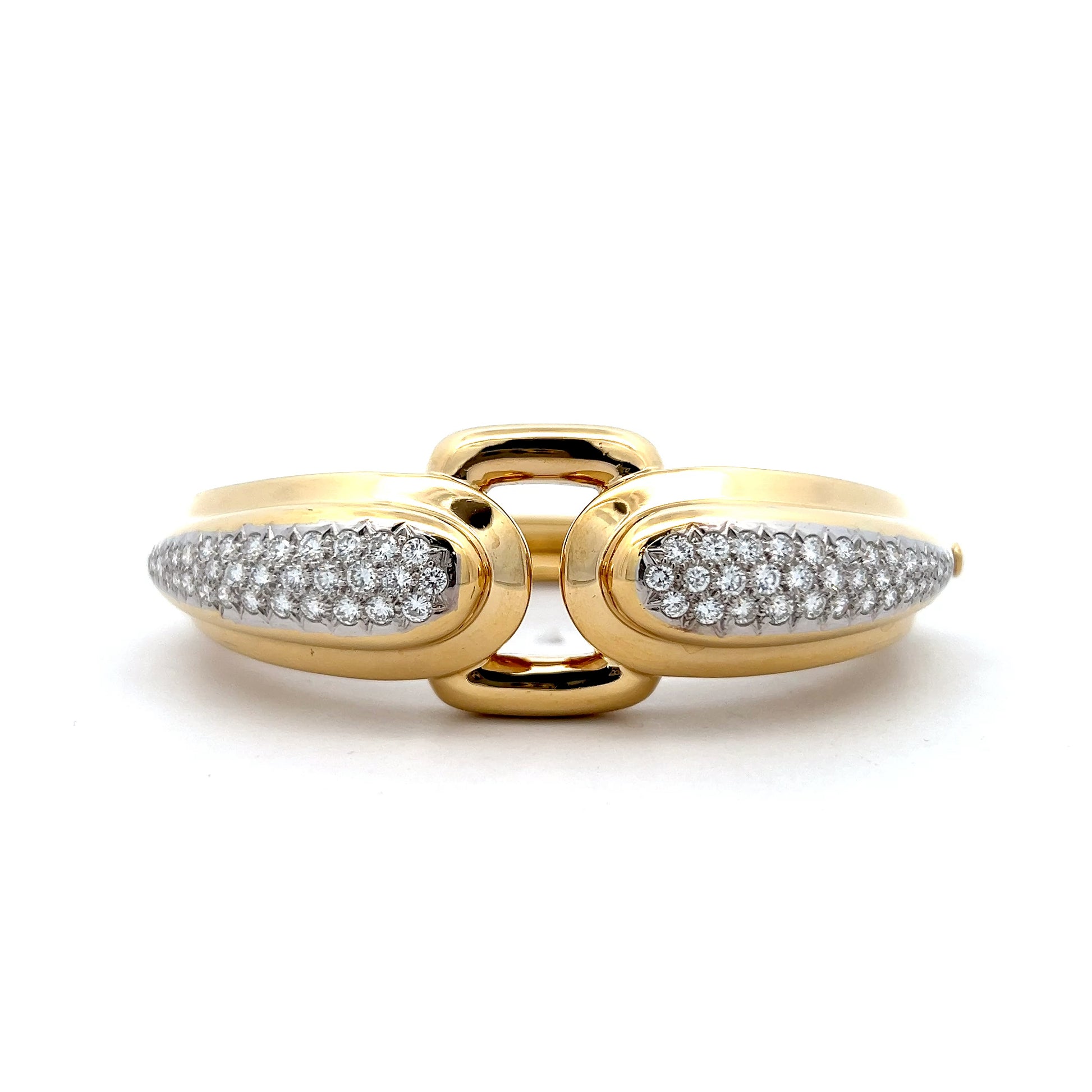 3.40 Diamond Statement Cuff Bracelet in Two-Tone 18k