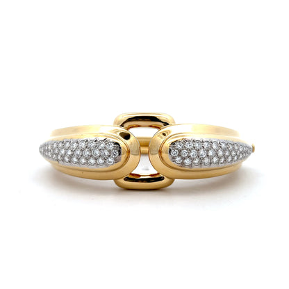 3.40 Diamond Statement Cuff Bracelet in Two-Tone 18k