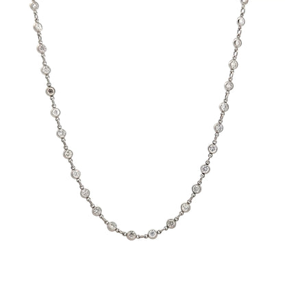 3.45 Diamonds By The Yard Necklace in Platinum