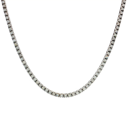 3.46 Diamond Tennis Necklace 14k White Gold