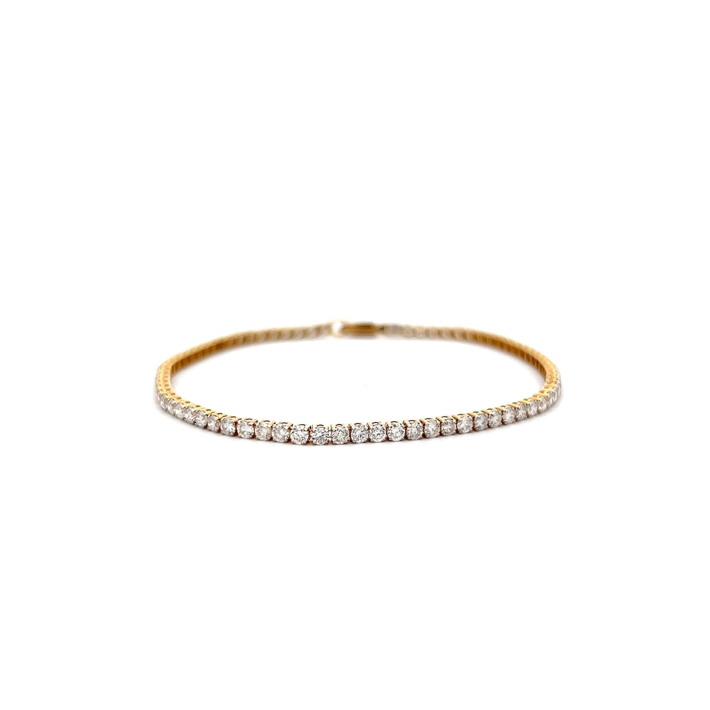 3.50 Brilliant Diamond Tennis Bracelet in 14k Yellow Gold