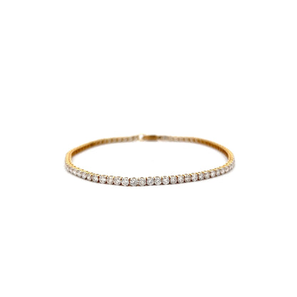 3.50 Brilliant Diamond Tennis Bracelet in 14k Yellow Gold