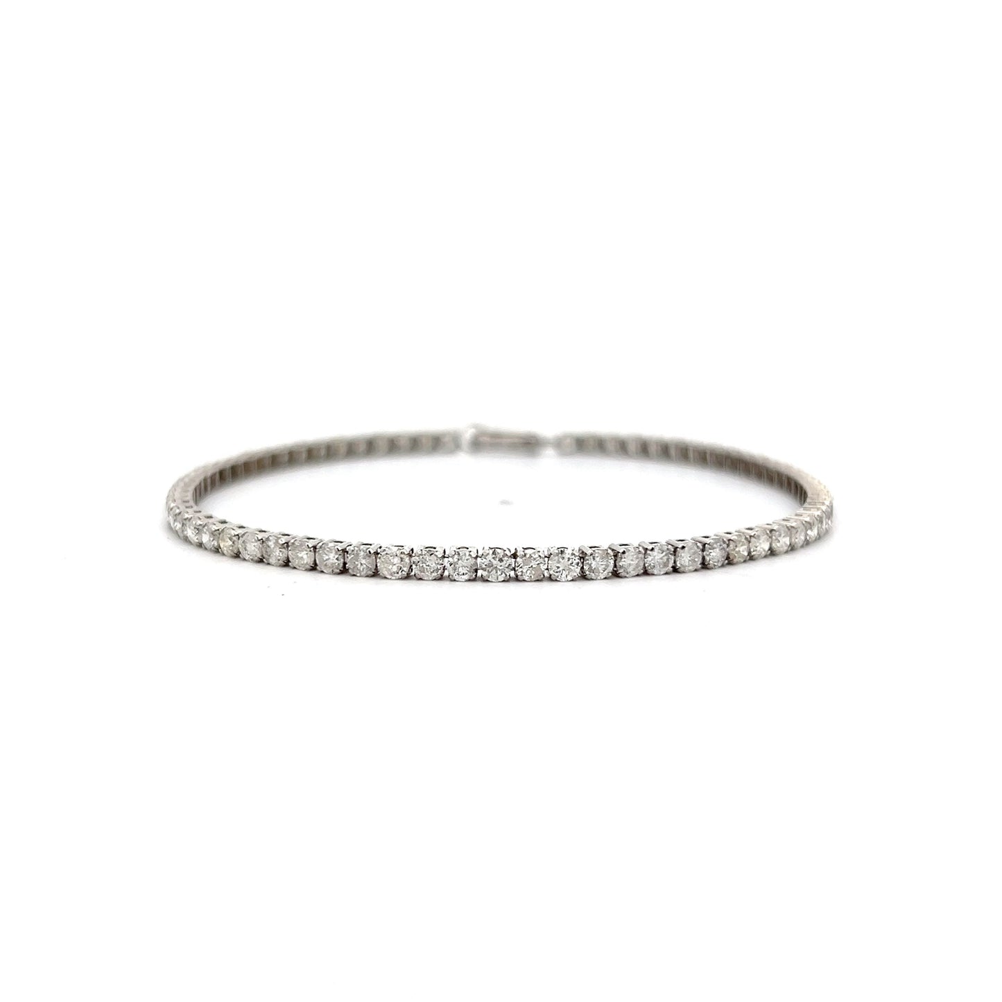 3.50 Carat Diamond Tennis Bracelet in 14k