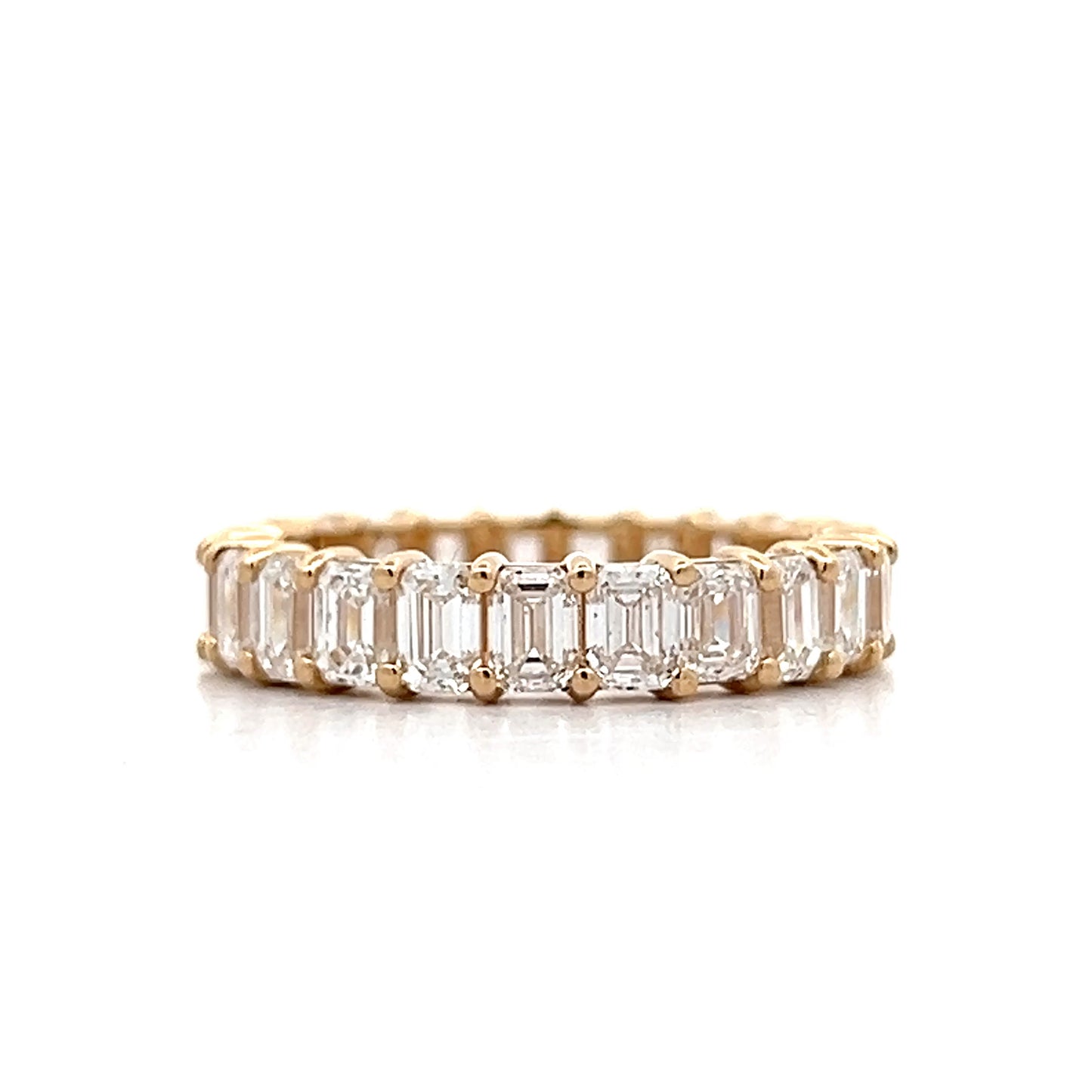 3.76 Emerald Cut Diamond Eternity Band in 14k