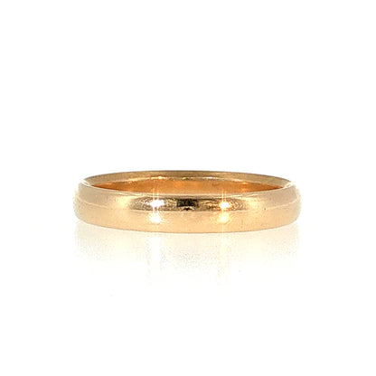 3.7mm Euro Men's Wedding Band 14k Yellow Gold