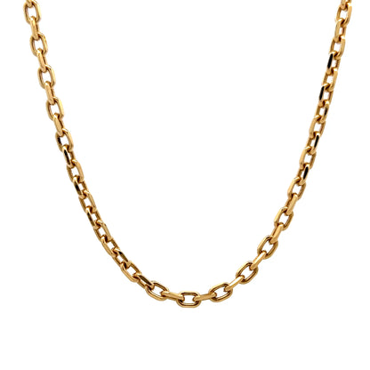31 Inch Oval Curb Link Necklace in 18k Yellow Gold
