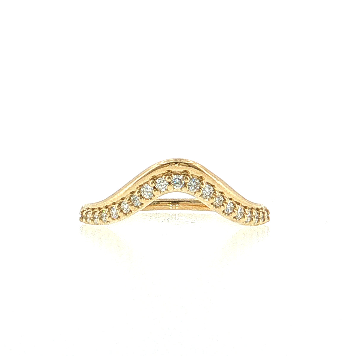 .35 Diamond Contour Stacking Band 14k Yellow Gold