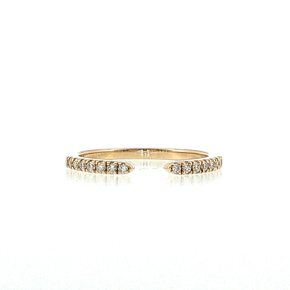 .35 Diamond Open Stacking Ring 14k Yellow Gold