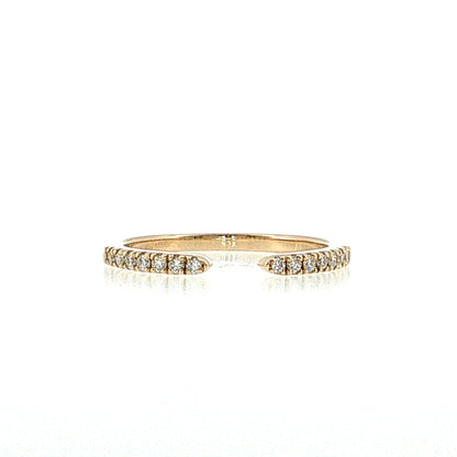 .35 Diamond Open Stacking Ring 14k Yellow Gold